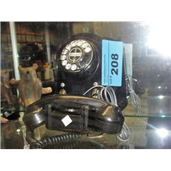 Vintage 1950s black cased rotary telephone