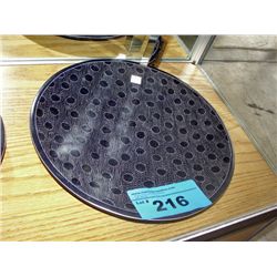Hand crafted stone carved decorative plate