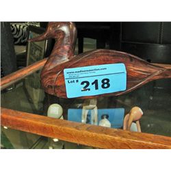 Hand crafted solid exotic wood carved and polished