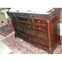 Matching cherry finish 9drawer bedroom dresser