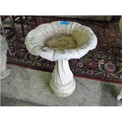 Cement yard bird bath
