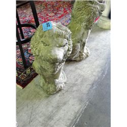 Cement lion yard ornament