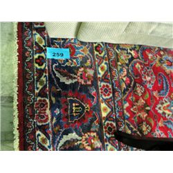 Approx 10F by 11F hand knotted persian area rug