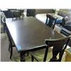 Image 1 : Cherry finish dining table with one leaf and 4