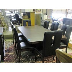 Contemporary dining room table with one leaf wine