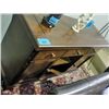 Image 1 : Oak finish dining room buffet with wine bottle