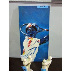 oil on canvas transfer print - tennis player