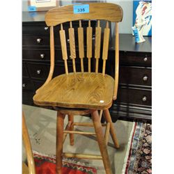 Oak bar stool