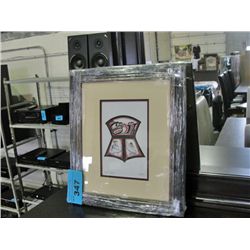 Framed west coast native print titled copper desig