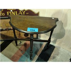 Antique walnut D table