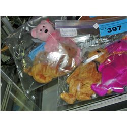 4 collectable tye beanie babies