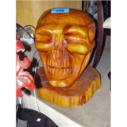 Large wood carved skeleton