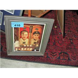 Framed christie matheson and ty cobb baseball