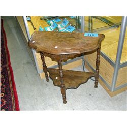 Antique walnut D table