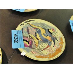 Hand crafted stone carved decorative plate with