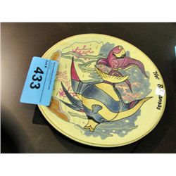 Hand crafted stone carved decorative plate with
