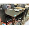 Image 1 : Cherry finish dining room table with one leaf and
