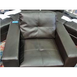 Contemporary brown leather chair