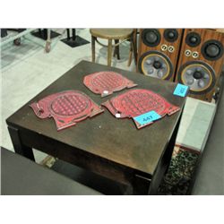 Oak finish single drawer side table