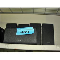 Set of 5 dennon home audio speakers