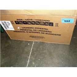 White whirlpool laundry pedastol