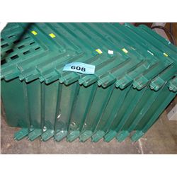 Lot of 10 green stacking storage bins