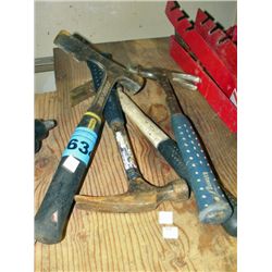 Lot of 4 hammers; carpenters, roofing,e tc