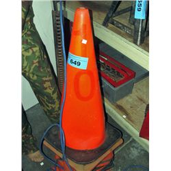 Stack of orange safety pylons