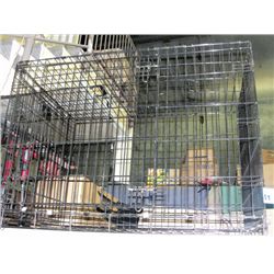 Black metal animal cage