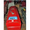 Image 1 : REd metal tool box and contents