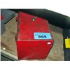 Image 1 : Red metal toolbox and contents