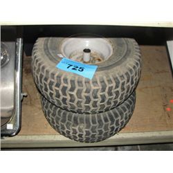 Pair of utility tires with rims