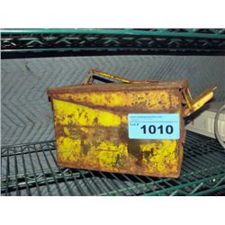 Vintage metal military ammunition box