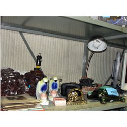 Shelf lot of assorted collectables and decorative