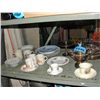 Image 1 : shelf lot of silver plated serving pieces, china,