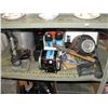 Image 1 : Shelf lot of misc; tools, electric motors, etc