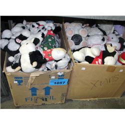 2 boxes of stuff animals