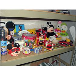 Large shelf lot of assorted walt disney