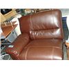 Image 1 : Brown leather sectional sofa reclining chair