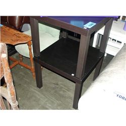 Pair of black ikea end tables