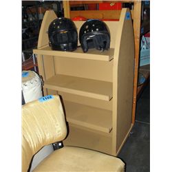 Rolling double sided bookshelf