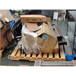 Pallet lot of TV entertainment cabinet parts