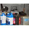 Image 1 : Shelf lot of misc items; sand blaster, propane