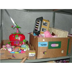 Lot of childrens toys; dollhouse furniture, etc