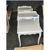 Image 1 : Pair of painted white step end tables