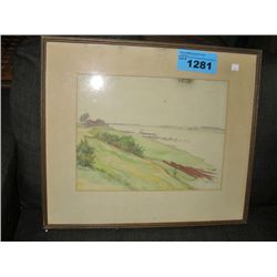 Framed original water color painting