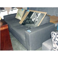Grey upholstered fabric sofa