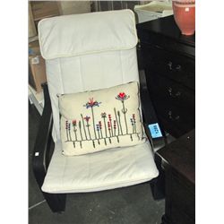 Lounge chair with throw cushion