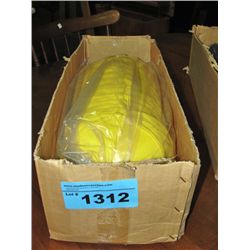 Box of new yellow ball caps