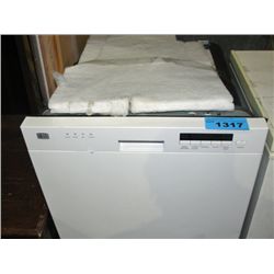 LG white front built in dishwasher